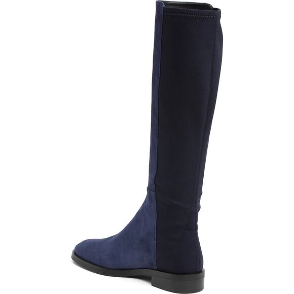 Stuart Weitzman Greer City Boot Suede Knee High Boot in Nice Blue 5050 Stretch - Picture 3 of 13